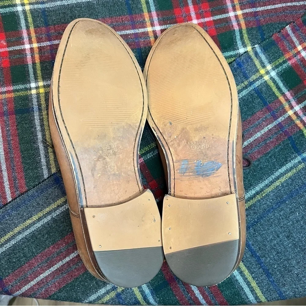 Warfield & Grand Brown Leather Dvlen Oxford Dress Shoes 13